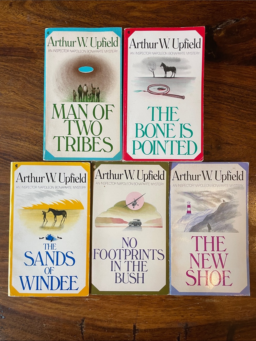 5 Arthur W. Upfield Vintage Paperback Books Lot of Five